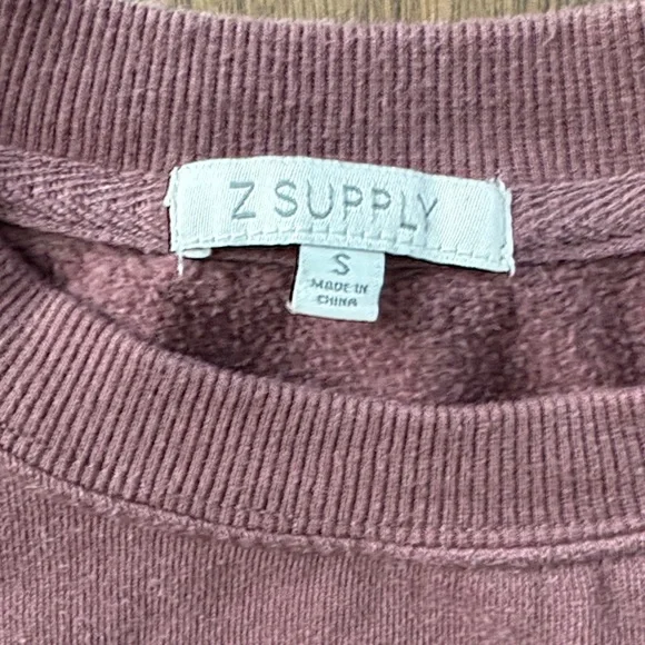 Z Supply - Brown /Mauve Crewneck Pullover - Soft & Comfy! - Picture 2 of 4